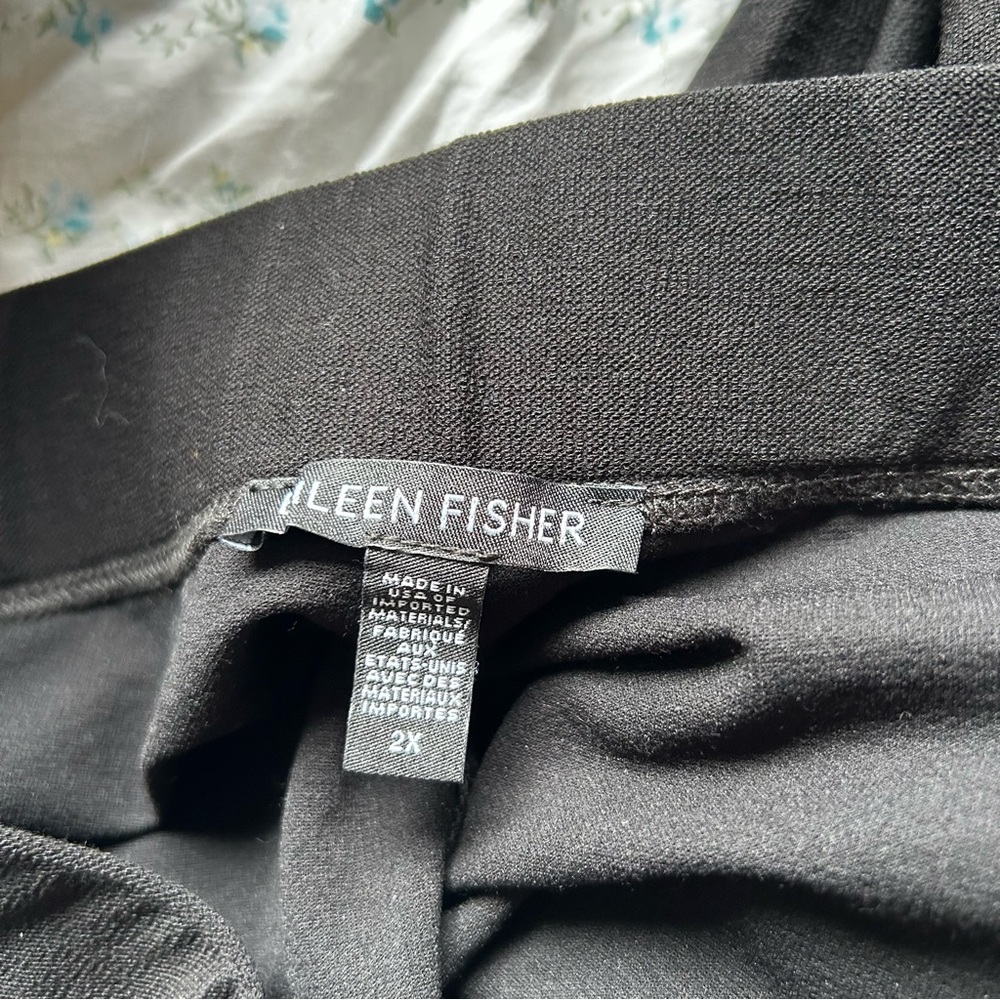 Eileen Fisher Plus Size 2X System Pull On Washable Crepe Straight Ankle Pants - Picture 5 of 6